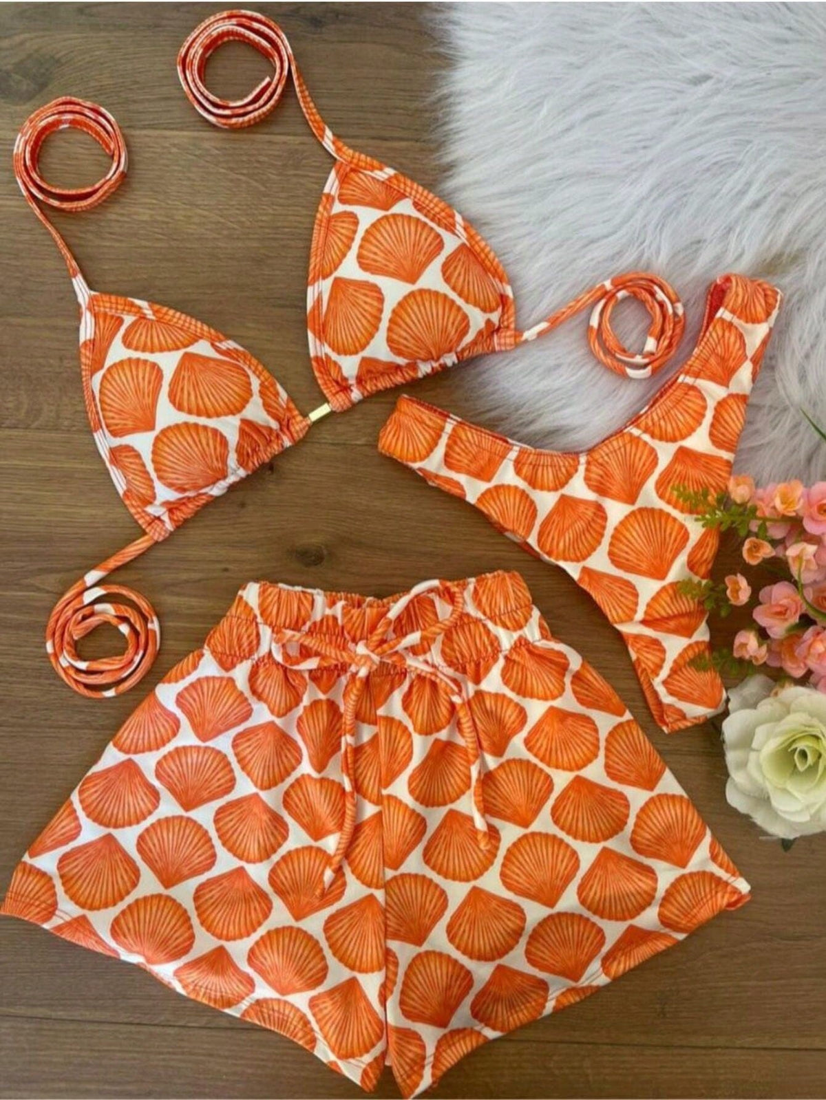 Conjunto Biquíni 3 Peças Olho Grego