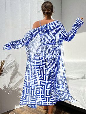 Conjunto Biquíni com Kimono Geométrico