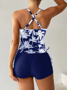 Conjunto Tankini com Top Halter e Shortinho